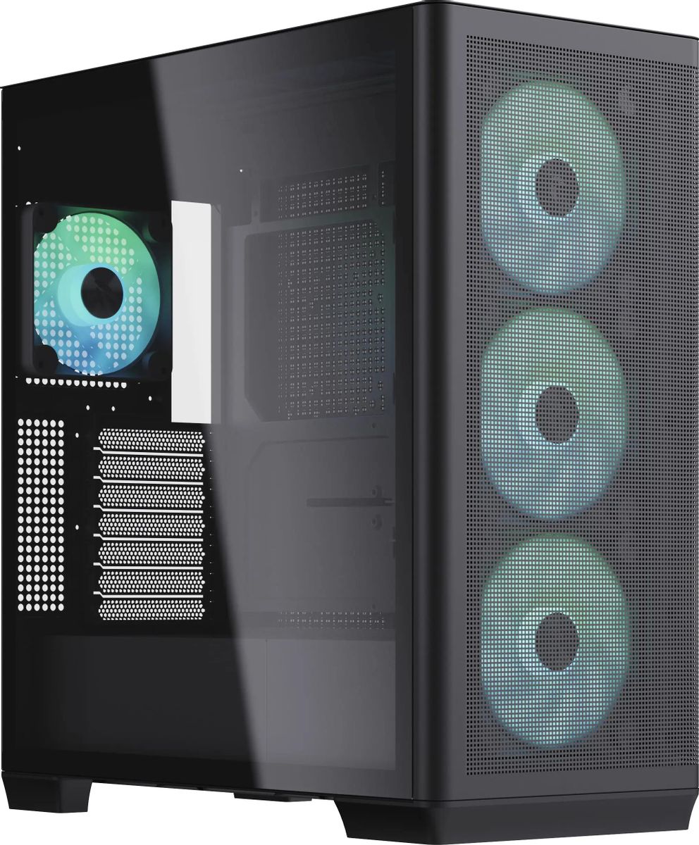 

Корпус APNX Creator C1, ATX, Midi-Tower, 2xUSB 3.0, USB Type-C, RGB подсветка, черный, без БП (APCM-CR01043.11), Creator C1