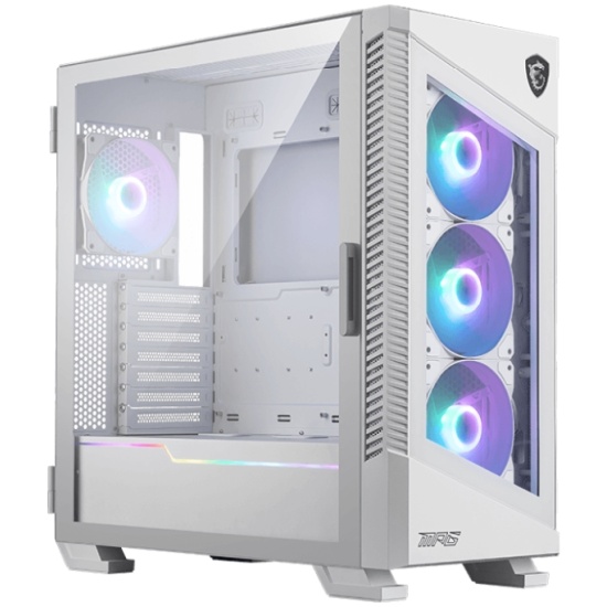 Корпус MSI MPG VELOX 100R WHITE, EATX, Midi-Tower, 2xUSB 3.2, USB Type-C, RGB подсветка, белый, без БП