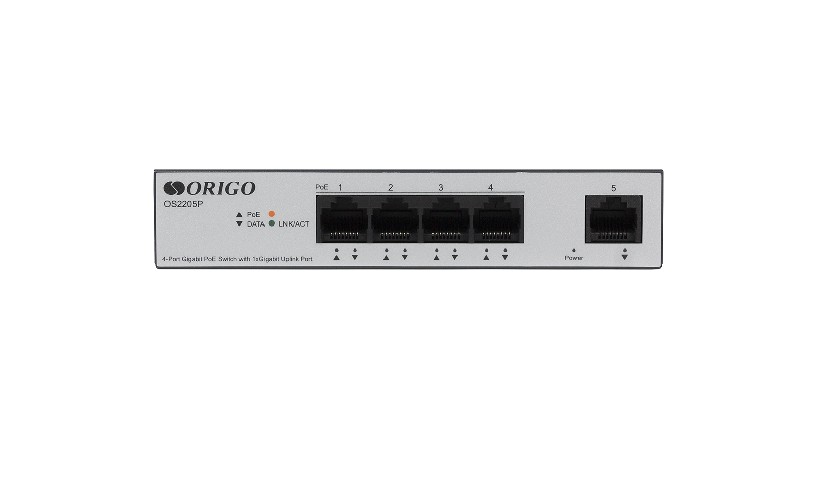 

Коммутатор ORIGO OS2205P/60W, кол-во портов: 4x1 Гбит/с, кол-во SFP/uplink: RJ-45 1x1 Гбит/с, PoE: 4x30 Вт (макс. 60 Вт) (OS2205P/60W/A1A), OS2205P/60W
