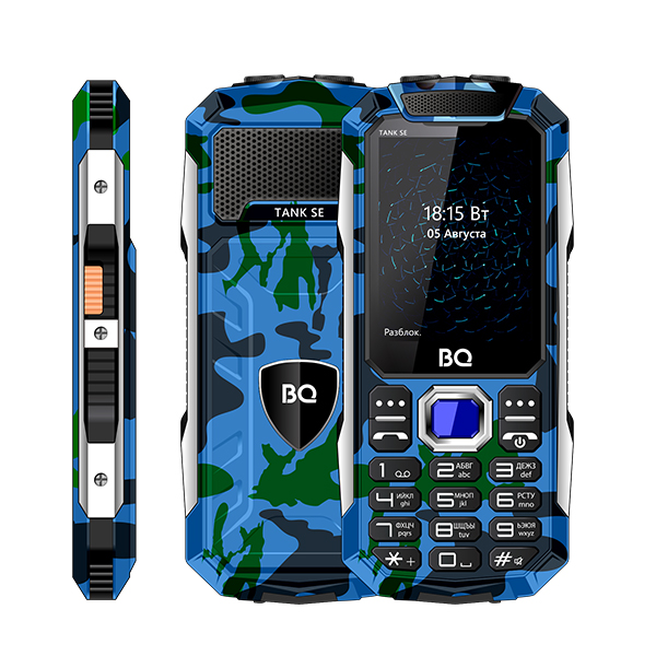 Мобильный телефон BQ 2432 Tank SE, 2.4" 320x240 TFT, 32Mb RAM, 32Mb, 2-Sim, 2500 мА·ч, micro-USB, камуфляж б/у, царапины на защитной пленке экрана, полный комплект
