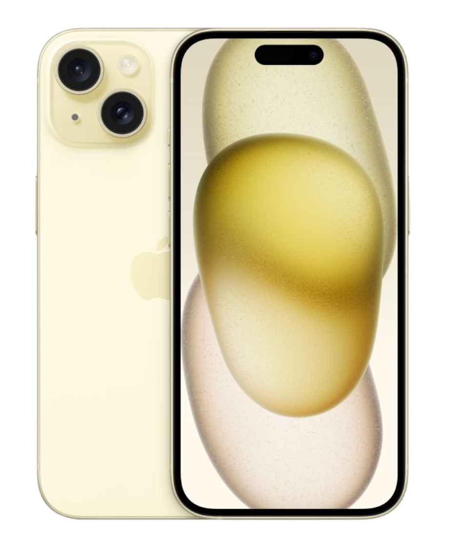 

Смартфон Apple iPhone 15 A3092, 6.1" 2556x1179 OLED, Apple A16 Bionic, 6Gb RAM, 512Gb, 3G/4G/5G, NFC, Wi-Fi, BT, 2xCam, 2-Sim, USB Type-C, iOS 17, желтый (MTLR3CH/A), iPhone 15 A3092