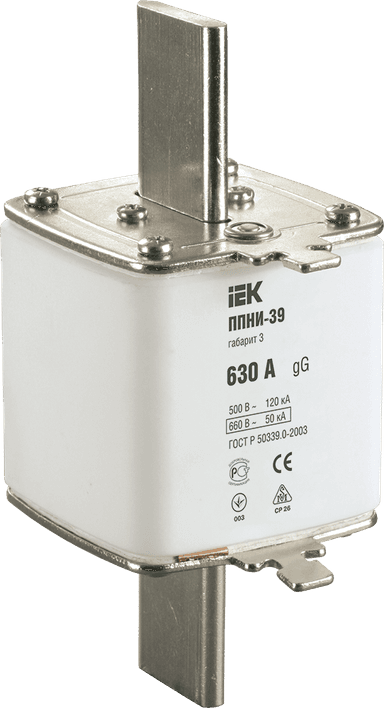 Вставка плавкая IEK ППНИ-39 (DPP50-630)