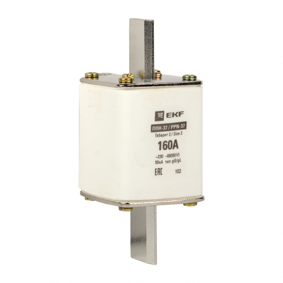 

Вставка плавкая EKF PROxima ППН-37, 160А, габарит 2, белый (fus-37/400/160), ППН-37