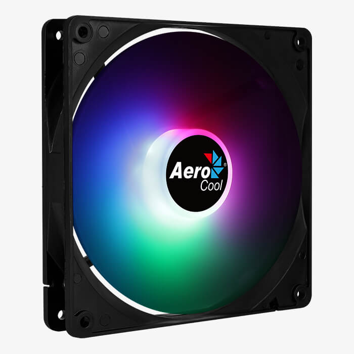

Вентилятор AeroCool Frost 14, 140 мм, 800rpm, 24.2 дБ, 3-pin+4-pin Molex, 1шт, черный, FRGB подсветка (4718009158092), Frost 14