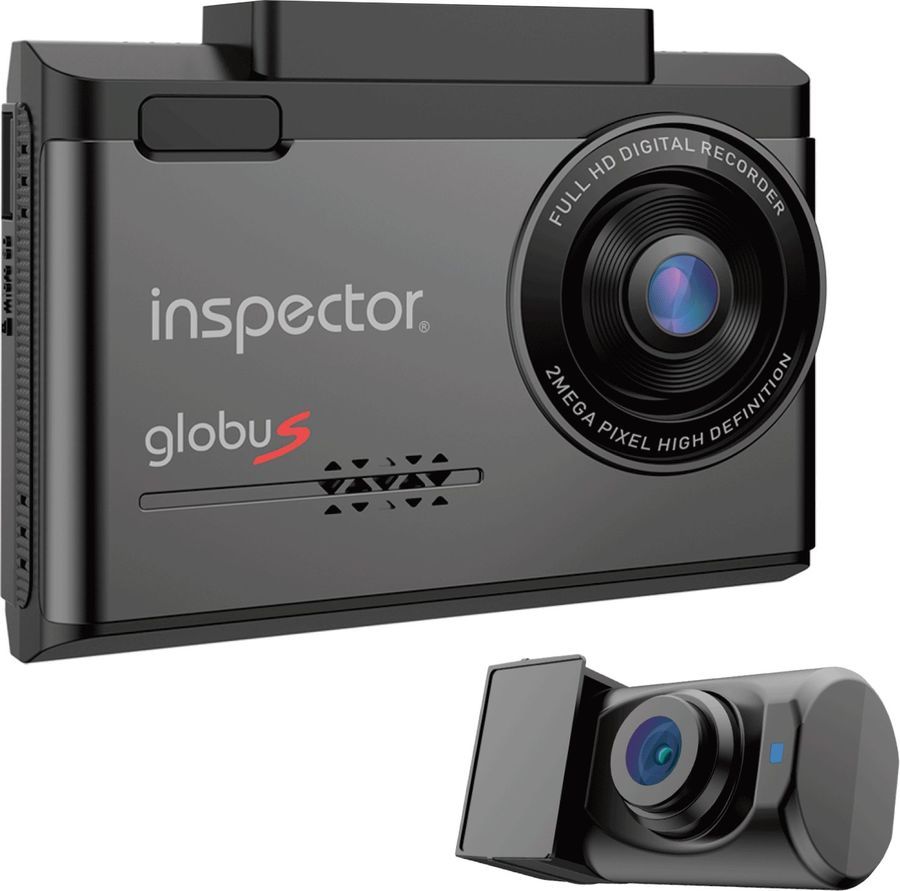 

Видеорегистратор Inspector GLOBUS, 2 камеры, 1920x1080 30 к/с, 155°, G-сенсор, GPS/ГЛОНАСС, WiFi, радар-детектор, черный (GLOBUS), GLOBUS