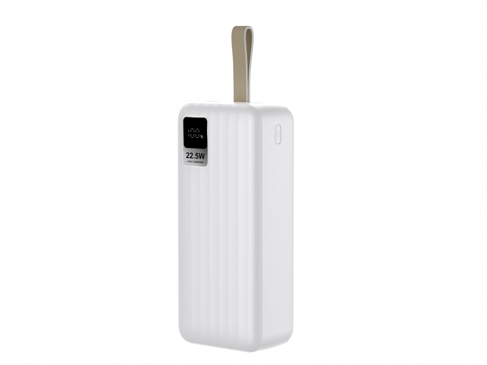 

Портативный аккумулятор (Powerbank) Perfeo Waterfall, 30000 мА·ч, 2xUSB, 5А, Type-C, QC, PD, белый (PF_D0176), Waterfall