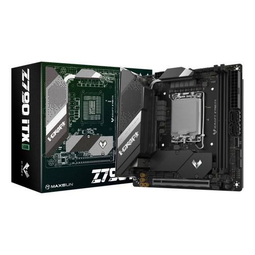 

Материнская плата MaxSun iCraft Z790ITX WIFI, Socket1700, Intel Z790, 2xDDR5 DIMM, PCI-Ex16, 4SATA3, 5.1-ch, 2.5GLAN, 6 USB 3.2, 2 USB Type-C, HDMI, DP, mini-ITX, Retail, iCraft Z790ITX WIFI