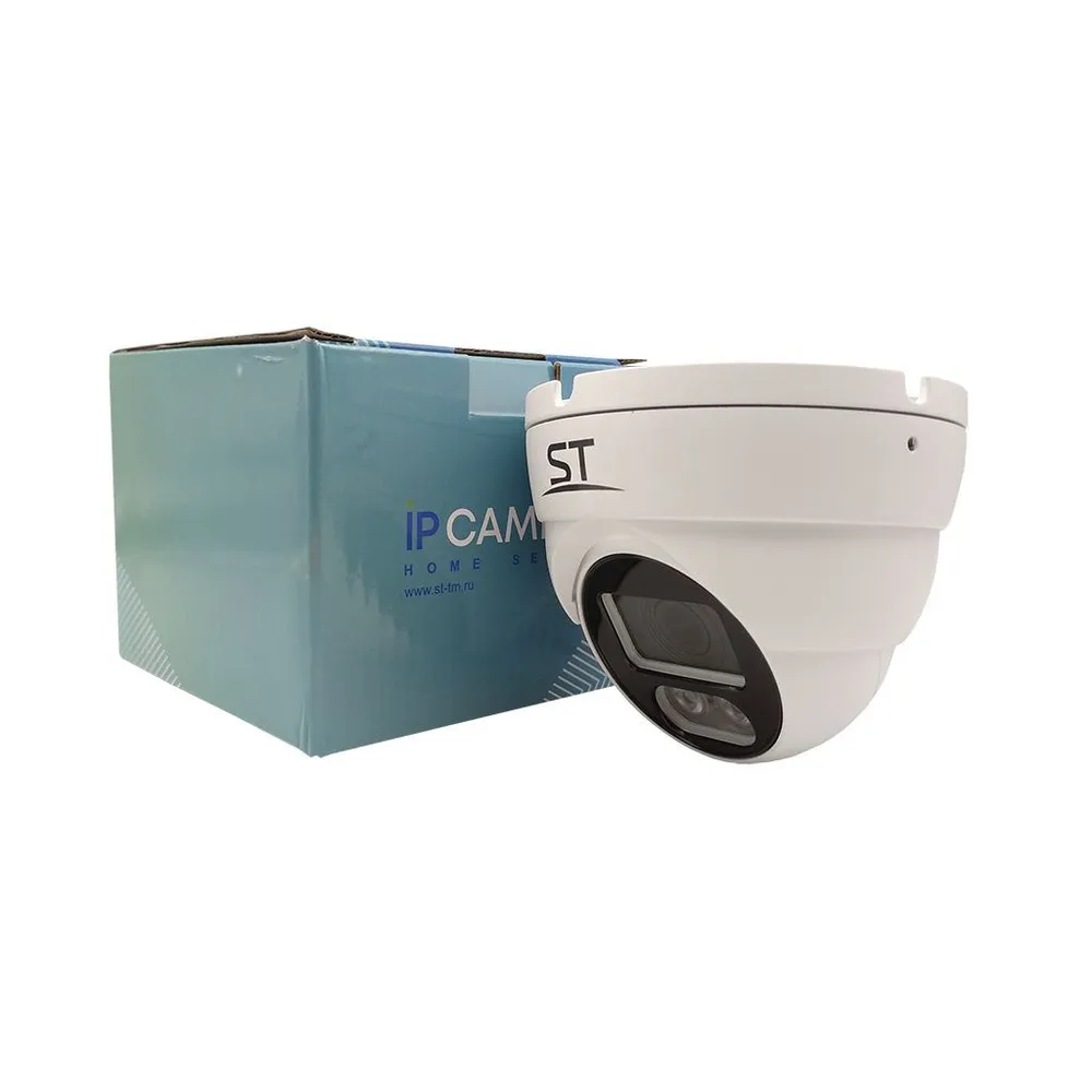 

IP-камера Space Technology ST-303 2.8 мм, уличная, купольная, 3Мпикс, CMOS, до 2304х1296, до 25 кадров/с, ИК подсветка 30м, POE, -50 °C/+60 °C, белый (ST-303), ST-303