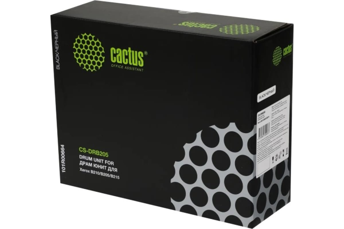 

Драм-картридж (фотобарабан) лазерный Cactus CS-DRB205 (101R00664), черный, 10000 страниц, совместимый для Xerox B210/B205/B215 (CS-DRB205), CS-DRB205