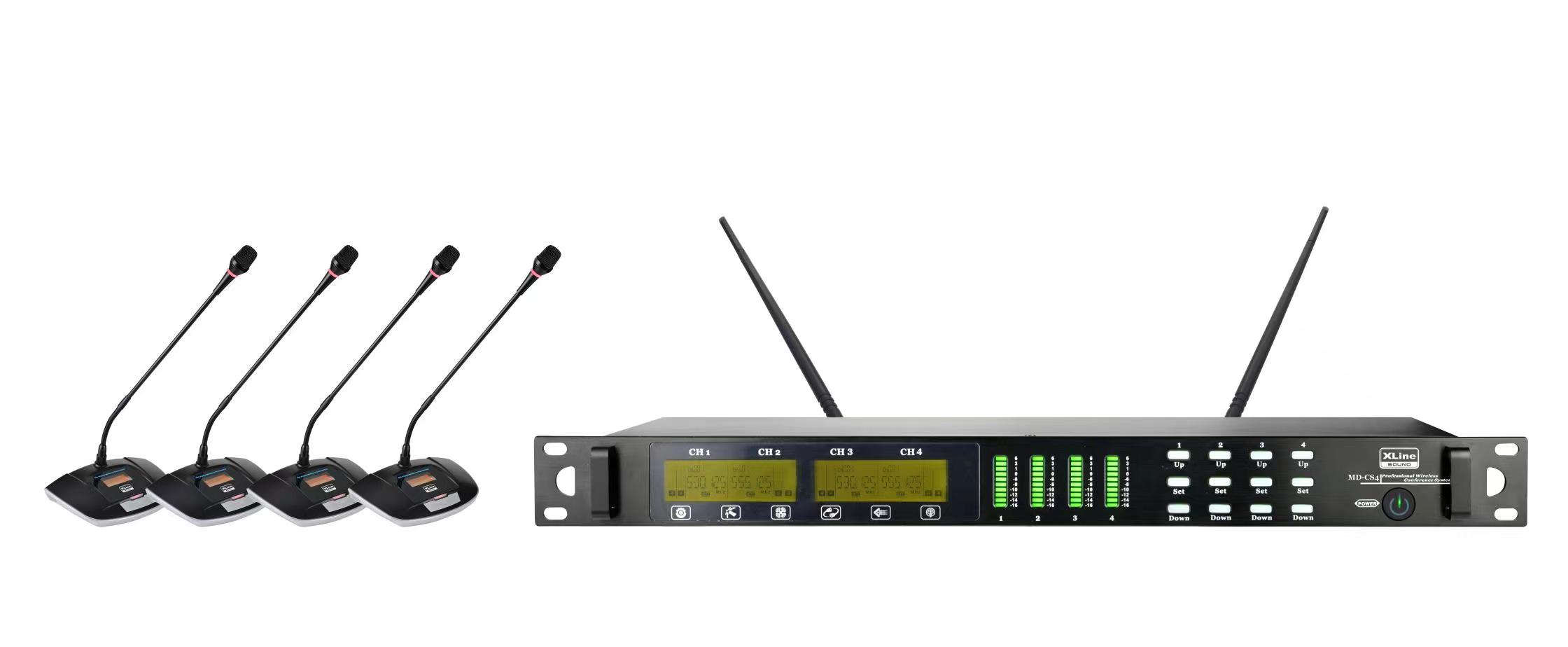

Конференц-система XLine MD-CS4, проводная, 4xXLR/ 1xJack 6.3 мм, 4 шт., черный, MD-CS4