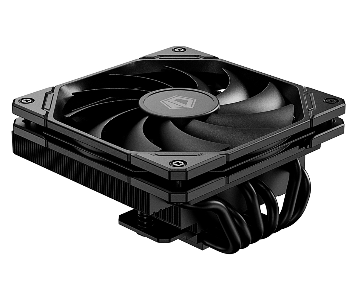 Кулер для процессора ID-COOLING IS-67-XT BLACK для Socket/115x/1200/1700/AM4/AM5, 120 мм, 2200rpm, 35.2 дБА, 150 Вт, 4-pin PWM, Al+Cu