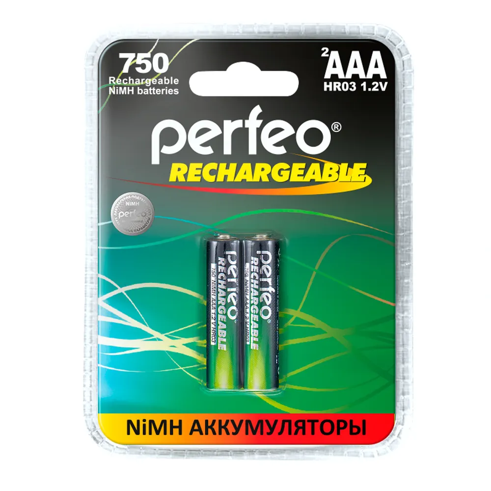 Аккумулятор PERFEO AAA750mAh/2BL, AAA, 1.2V 750 мА·ч, 2 шт. (PF_AAA750/2BL_PL)