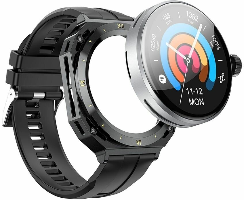 

Смарт-часы Hoco Y14, 1.32" IPS, черный (Hoco Y14 Black), Y14