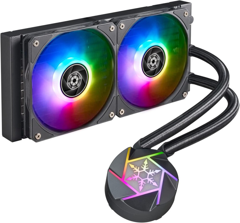 

Жидкостное охлаждение SilverStone SST-VD240-SLIM для Socket 115x/2066/2011/2011-3/1200/1700/AM5/AM4, 2x120 мм, ARGB (G53VD240SLIM020), SST-VD240-SLIM