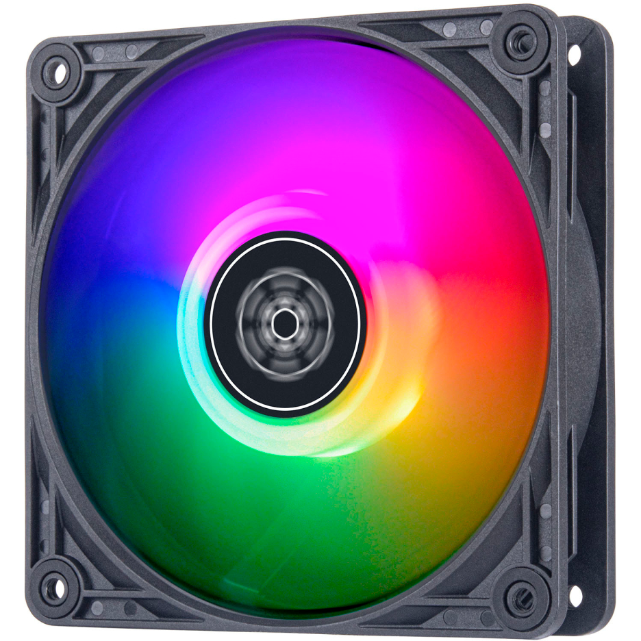 

Вентилятор Silverstone SST-VS120B-ARGB, 120 мм, 2000rpm, 30.6 дБ, 4-pin PWM, 1шт, черный, ARGB подсветка (G52VS120BARGB20), SST-VS120B-ARGB