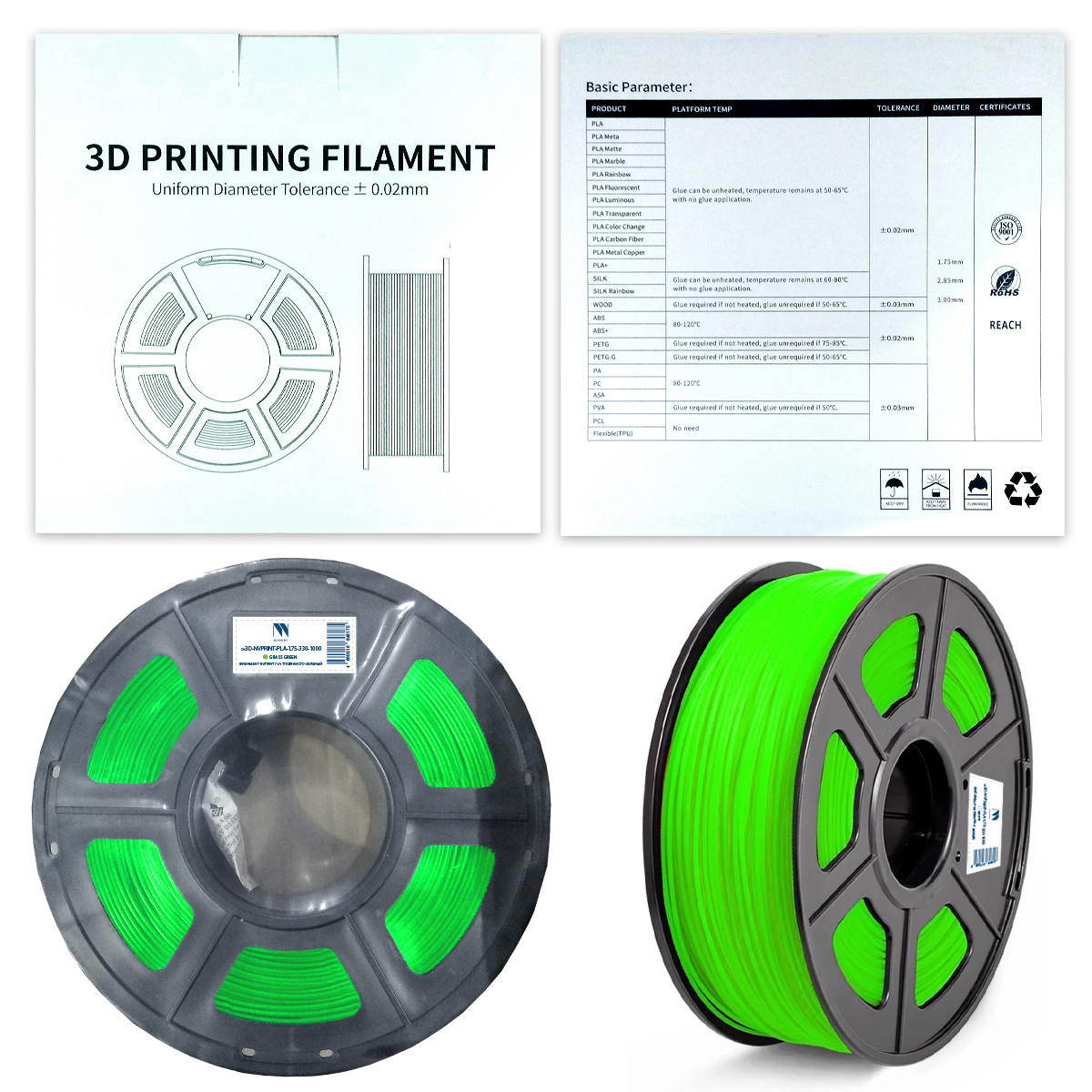 

Пластик NV Print, PLA, 1.75 мм x 330 м, травянисто-зеленый для 3D принтера (3D-NVPRINT-PLA-1.75-330-1000-Grass Green)