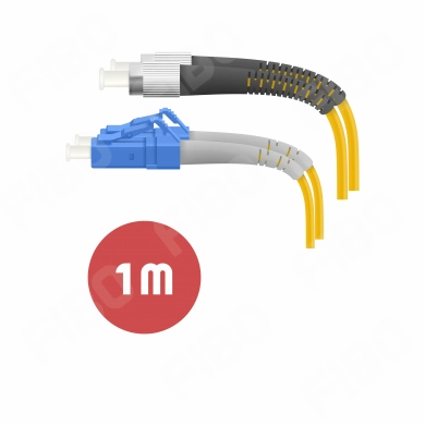 Патч-корд оптический Maxonice, FC/UPC-LC/UPC, одномодовый, 9/125, OS2, двойной, 1 м, LSZH, желтый (MN-PC-FU-LU-SMD3L-1m)