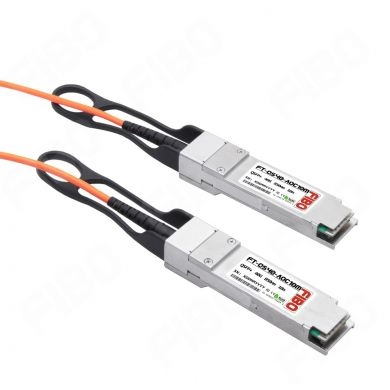 Кабель AOC Active Optical Cable FIBO QSFP-QSFP 40 Гбитс 15 м оранжевый FT-Q40-AOC15m 11900₽