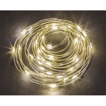 

Гирлянда NAVIGATOR NGF-D049-01 светодиодная роса, ламп: 10 шт., 1.2 м, режимов: 1, от батареек, белый (95068), NGF-D049-01