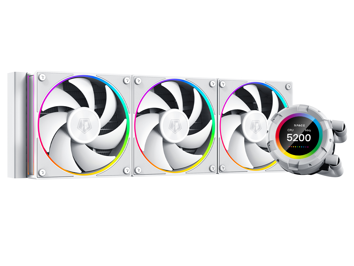 

Жидкостное охлаждение ID-COOLING SL360 WHITE для Socket 115x/2066/2011/2011-3/1200/1700/1851/AM5/AM4, 350 Вт, 3x120 мм, ARGB, белый (ID-CPU-SL360-WHITE), SL360 WHITE