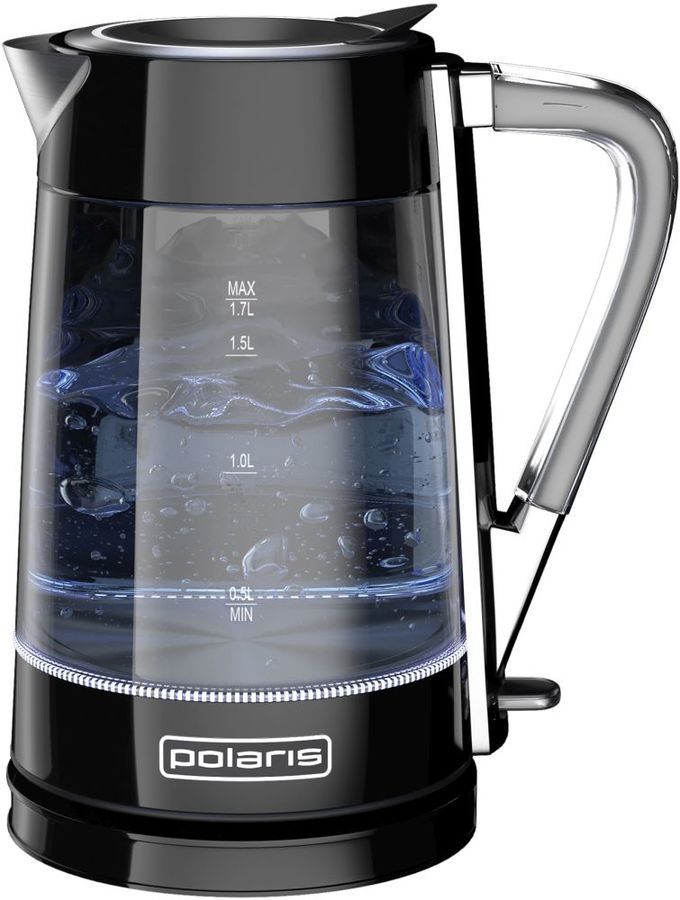 

Чайник электрический POLARIS Water Way Pro PWK 1715CGL 1.7л. 2.2 кВт, стекло/нержавеющая сталь, черный, PWK 1715CGL