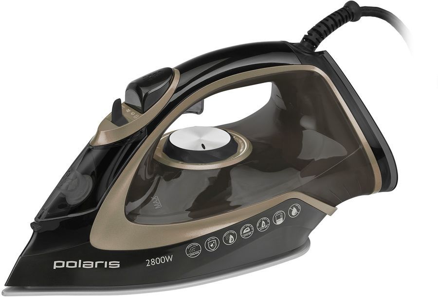 

Утюг Polaris PIR 2821AK 2.8 кВт, длина шнура 3 м, черный/коричневый, PIR 2821AK