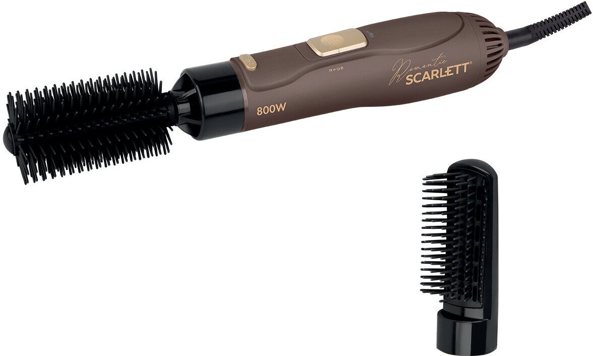 

Фен-щетка Scarlett SC-HAS73I14 800 Вт, режимов: 3, насадок: 2, коричневый, SC-HAS73I14