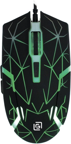 

Мышь проводная Oklick 701G , 3600dpi, оптическая светодиодная, USB, черный (1884623), 701G