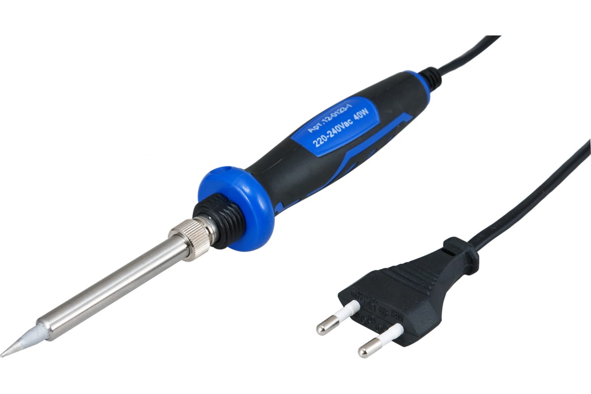 

Паяльник REXANT 12-0123-1, 40 Вт, сетевой, температура нагрева 420°C - 450°C, 12-0123-1