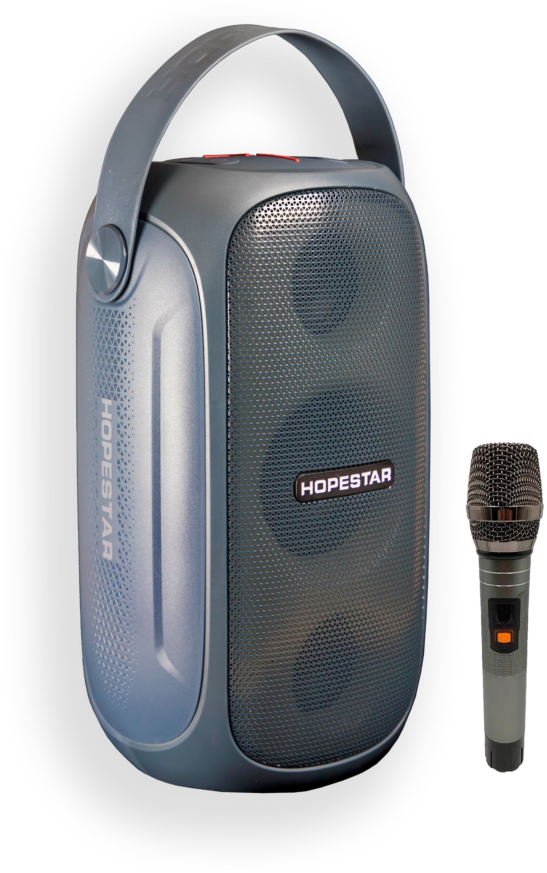 

Портативная акустика Hopestar Party 200, 55 Вт, AUX, USB, microSD, Bluetooth, подсветка, синий, Party 200