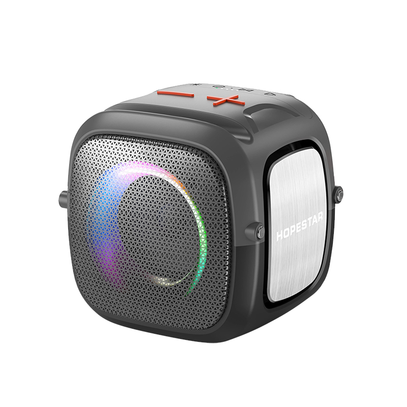 

Портативная акустика Hopestar Party One mini, 5 Вт, AUX, USB, microSD, Bluetooth, подсветка, серый, Party One mini