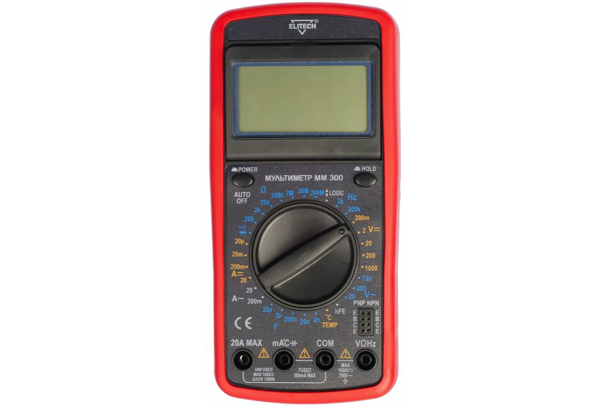 

Мультиметр Elitech ММ 300 (182087), ММ 300