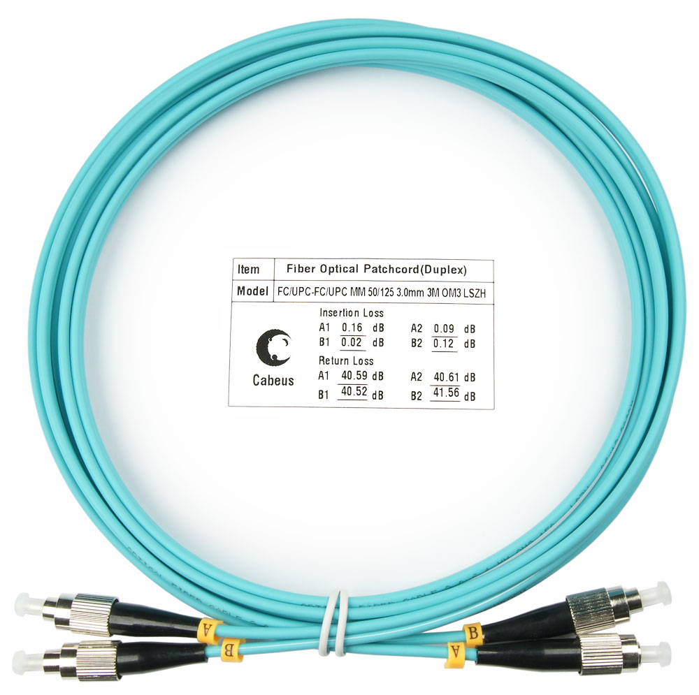 

Патч-корд оптический Cabeus FOP-50-FC-FC-3m, FC/UPC-FC/UPC, многомодовый, 50/125, OM3, двойной, 3 м, LSZH, аквамарин (FOP-50-FC-FC-3m), Бирюзовый, FOP-50-FC-FC-3m