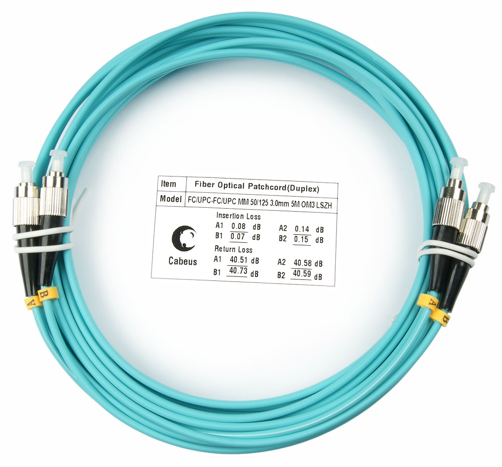 

Патч-корд оптический Cabeus FOP-50-FC-FC-5m, FC/UPC-FC/UPC, многомодовый, 50/125, OM3, двойной, 5 м, LSZH, аквамарин (FOP-50-FC-FC-5m), Бирюзовый, FOP-50-FC-FC-5m