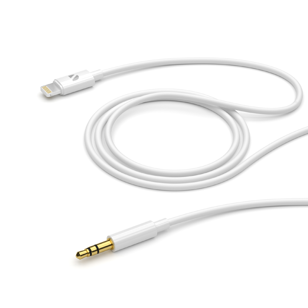 Кабель Lightning 8-pin(M)-Jack 3.5mm(M), экранированный, 1.2м, белый Deppa (72232) Отказ от покупки, незначительные следы подключения