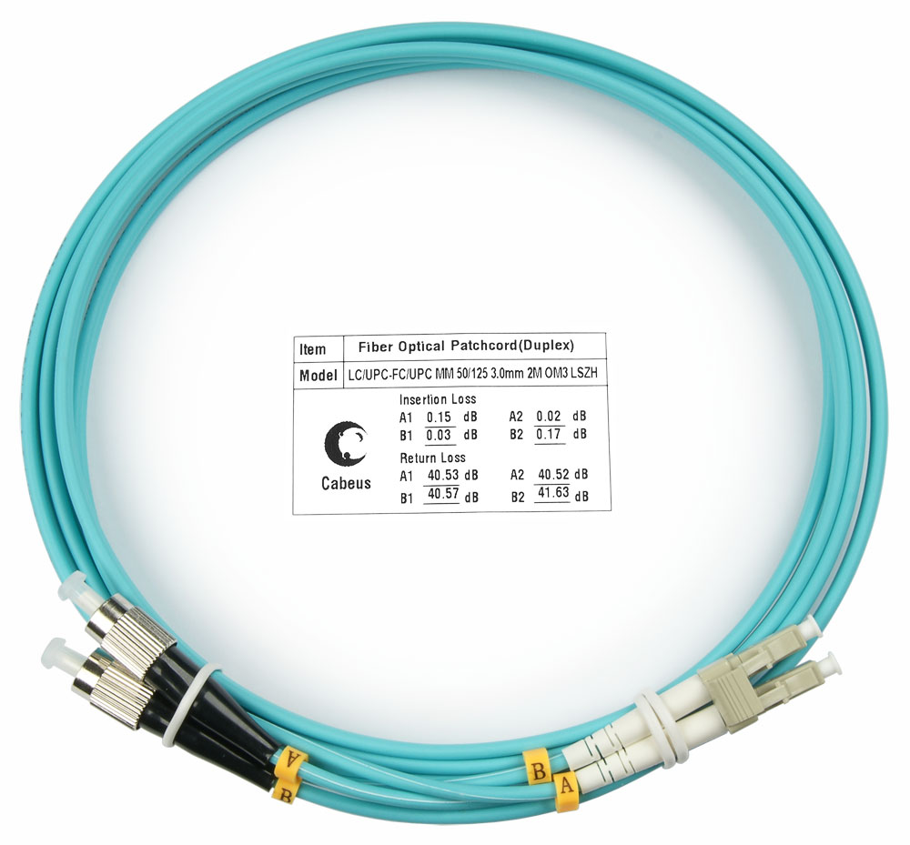 

Патч-корд оптический Cabeus FOP-50-LC-FC-2m, LC/UPC-FC/UPC, многомодовый, 50/125, OM3, двойной, 2 м, LSZH, аквамарин (FOP-50-LC-FC-2m), Бирюзовый, FOP-50-LC-FC-2m
