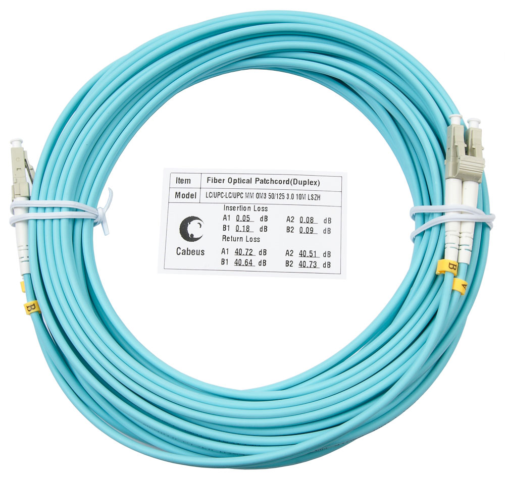 

Патч-корд оптический Cabeus FOP-50-LC-LC-20m, LC/UPC-LC/UPC, многомодовый, 50/125, OM3, двойной, 20 м, LSZH, бирюзовый (FOP-50-LC-LC-20m), FOP-50-LC-LC-20m