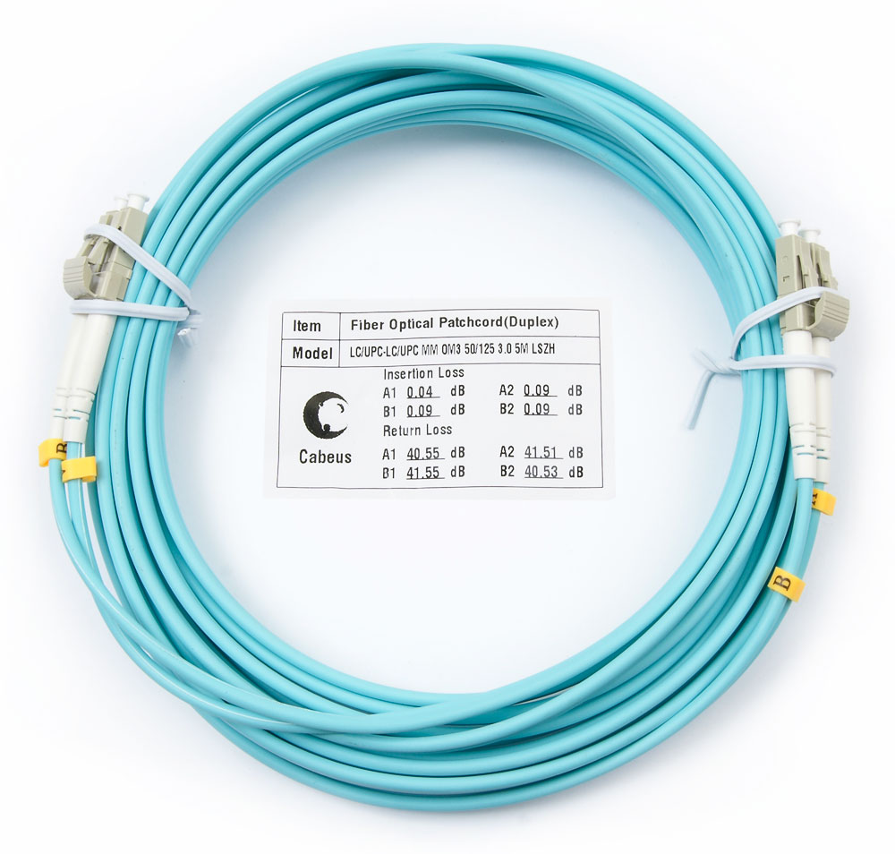 

Патч-корд оптический Cabeus FOP-50-LC-LC-7m, LC/UPC-LC/UPC, многомодовый, 50/125, OM3, двойной, 7 м, LSZH, бирюзовый (FOP-50-LC-LC-7m), FOP-50-LC-LC-7m