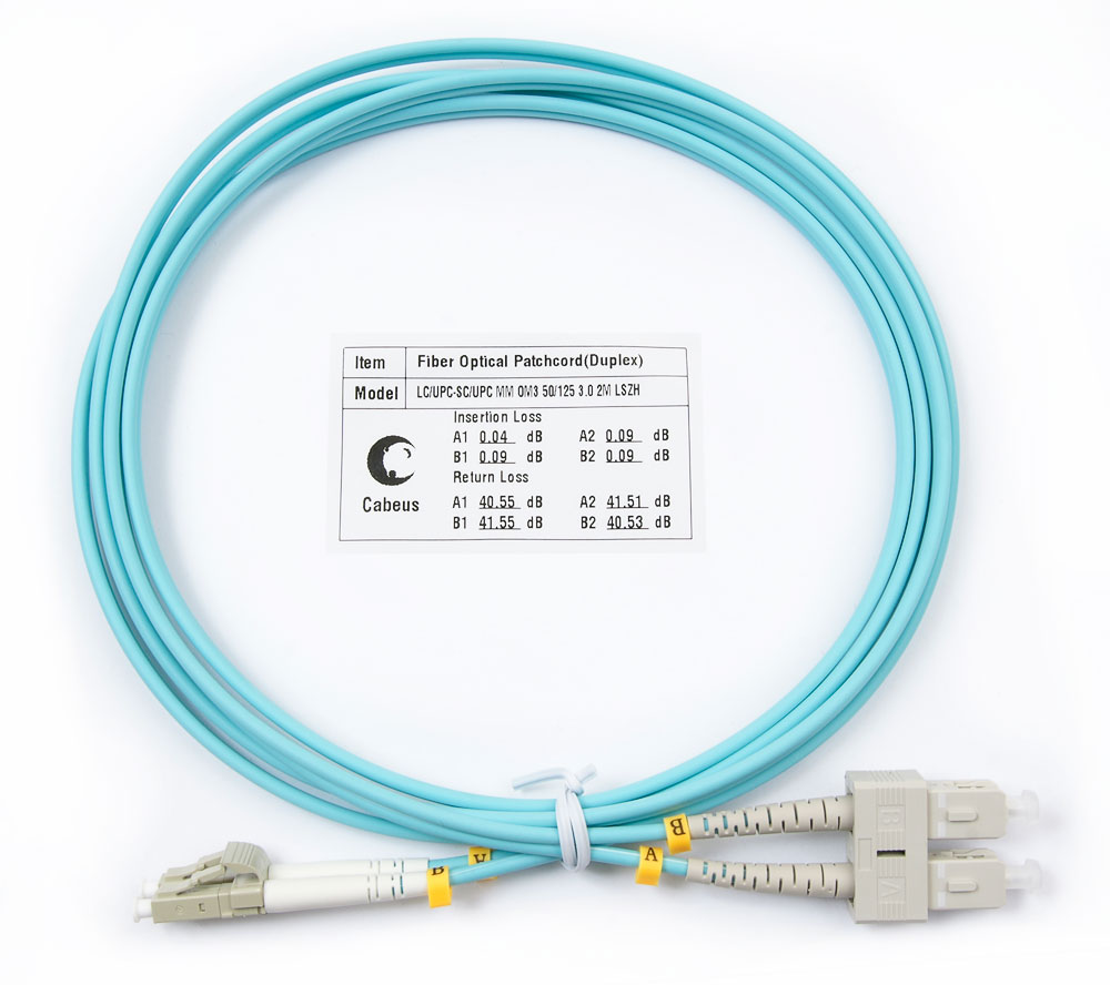 

Патч-корд оптический Cabeus FOP-50-LC-SC-2m, LC/UPC-SC/UPC, многомодовый, 50/125, OM3, двойной, 2 м, LSZH, аквамарин (FOP-50-LC-SC-2m), Бирюзовый, FOP-50-LC-SC-2m