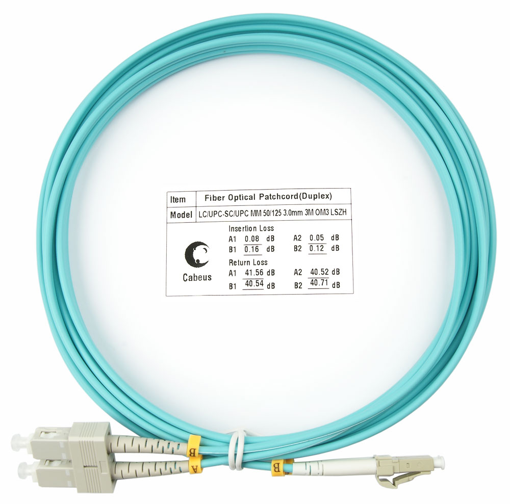 

Патч-корд оптический Cabeus FOP-50-LC-SC-3m, LC/UPC-SC/UPC, многомодовый, 50/125, OM3, двойной, 3 м, LSZH, аквамарин (FOP-50-LC-SC-3m), Бирюзовый, FOP-50-LC-SC-3m