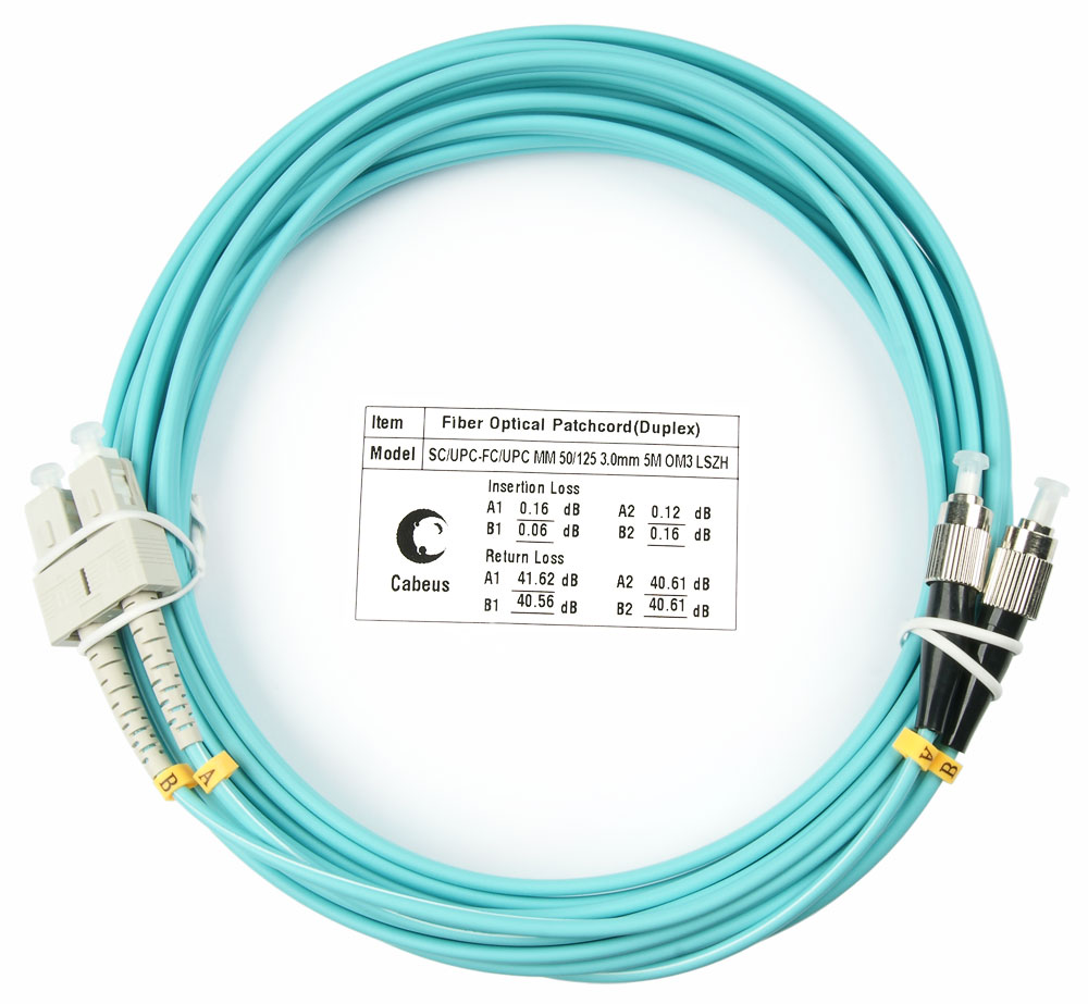 

Патч-корд оптический Cabeus FOP-50-SC-FC-10m, SC/UPC-FC/UPC, многомодовый, 50/125, OM3, двойной, 10 м, LSZH, аквамарин (FOP-50-SC-FC-10m), Бирюзовый, FOP-50-SC-FC-10m