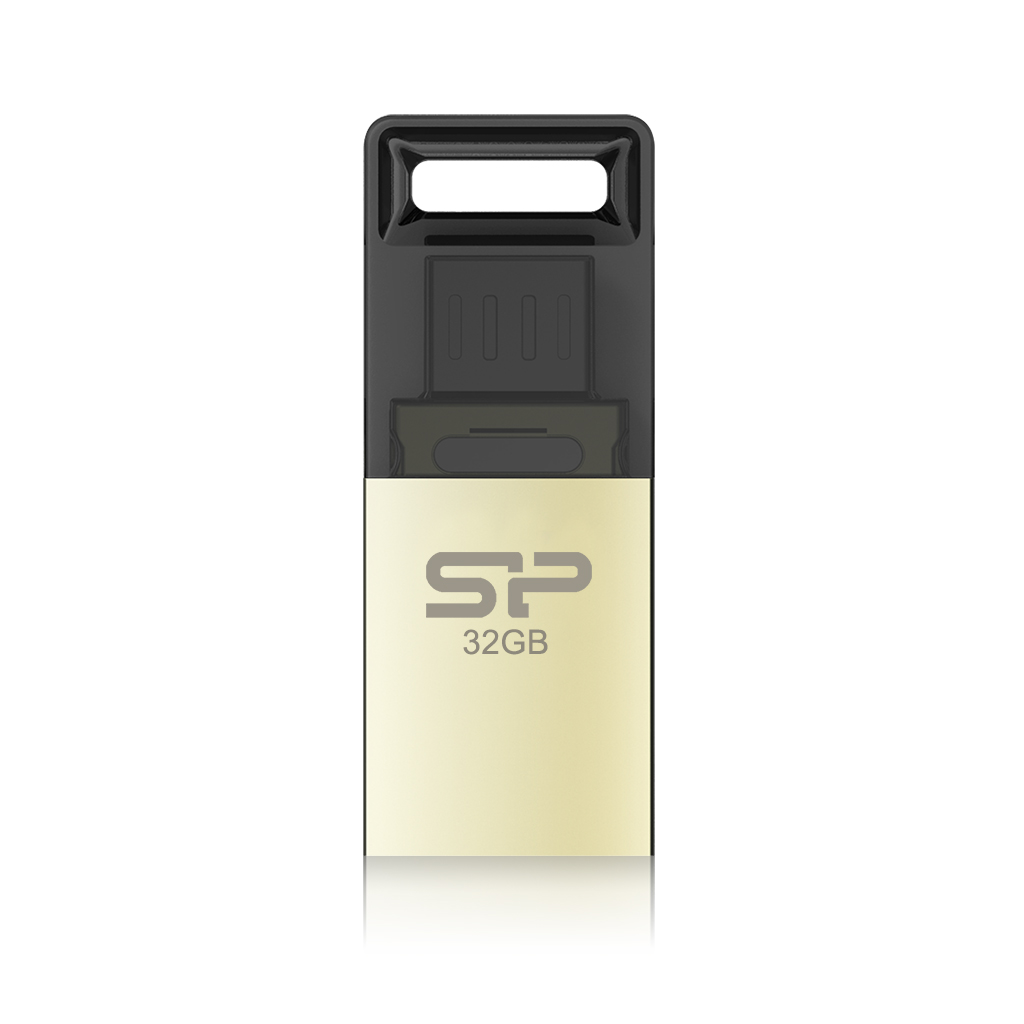 

Флешка 32Gb USB 2.0/microUSB Silicon Power Mobile Mobile X10 , черный/золотистый (SP032GBUF2X10V1C), Mobile X10