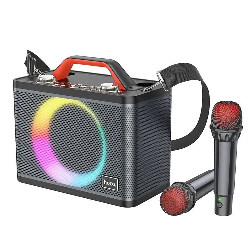 

Портативная акустика Hoco BS57 BT, 25 Вт, FM, AUX, USB, microSD, Bluetooth, подсветка, черный, BS57 BT