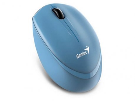 Мышь беспроводная Genius NX-7009, 1200dpi, оптическая светодиодная, USB/Радиоканал, серый/синий (31030030401)