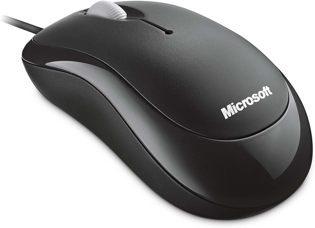 Мышь проводная Microsoft Basic , 1000dpi, оптическая светодиодная, USB, черный (P58-00057)