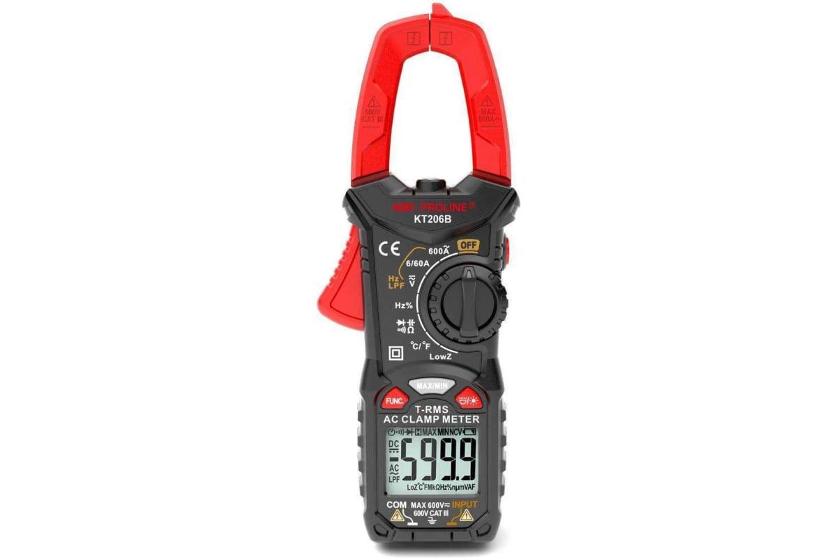 

Клещи токоизмерительные КВТ KT 206B PROLINE (79130), KT 206B PROLINE