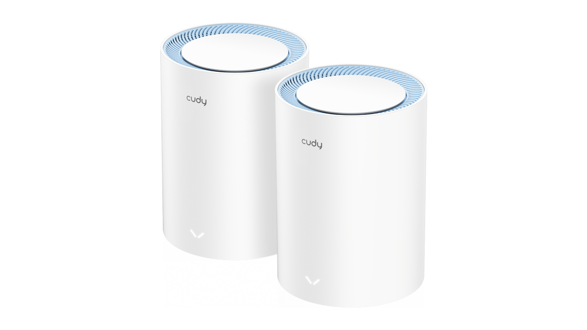 Mesh система Cudy M1200 ( 2-Pack ), 802.11a/b/g/n/ac, 2.4/5ГГц, до 1167 Мбит/с, LAN 1x100 Мбит/с, WAN 1x100 Мбит/с, внутренних антенн: 2, комплект 2