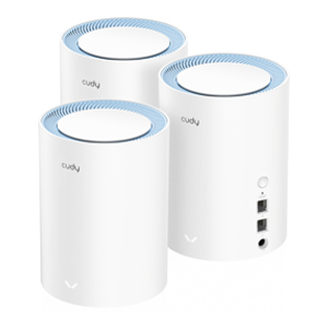 Mesh система Cudy M1200 ( 3-Pack ), 802.11a/b/g/n/ac, 2.4/5ГГц, до 1167 Мбит/с, LAN 1x100 Мбит/с, WAN 1x100 Мбит/с, внутренних антенн: 2, комплект 3