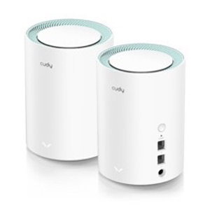 Mesh система Cudy M1300 ( 2-Pack ), 802.11a/b/g/n/ac, 2.4/5ГГц, до 1167 Мбит/с, LAN 1x1Гбит/с, WAN 1x1 Гбит/с, внутренних антенн: 2, комплект 2