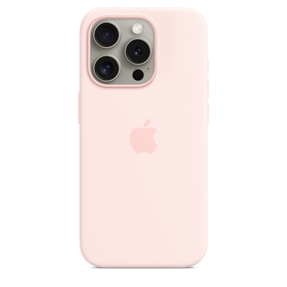 

Чехол-накладка Apple Silicone Case with MagSafe для смартфона Apple iPhone 15 Pro, силикон/микрофибра, бледно-розовый (MT1F3FE/A)